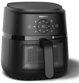 AirFryer Philips NA230/00, 1700W, 6.2L, 60-200C, 13 προγράμματα, χρονοδιακόπτης, γρήγορος αέρας, Μαύρο