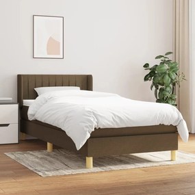 ΚΡΕΒΑΤΙ BOXSPRING ΜΕ ΣΤΡΩΜΑ ΣΚΟΥΡΟ ΚΑΦΕ 100X200 ΕΚ. ΥΦΑΣΜΑΤΙΝΟ 3130412