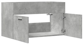 vidaXL Ντουλάπι Μπάνιου Γκρι Σκυροδέματος 90x38,5x46 εκ. Επεξ. Ξύλο