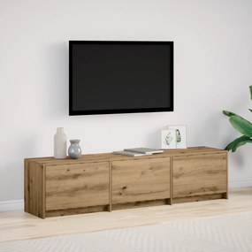 vidaXL Κιβώτιο τηλεόρασης με LED Δρυού 165x34x40 εκ. Επεξεργασμένο Ξύλο