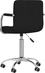 vidaXL Καρέκλα Γραφείου Περιστρεφόμενη Μαύρη Υφασμάτινη