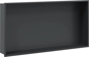 vidaXL Εσοχή Ντους Βουρστ. Μαύρο Ματ 62x32x9 εκ. Αν. Ατσάλι