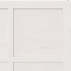 vidaXL Πόρτα αχυρώνα 90 x 2,5 x 208 εκ. Μασίφ Ξύλο Πεύκου Λευκό