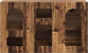 vidaXL Πλαϊνό γραφείο ELST Παλιό ξύλο 100 x 35 x 59 εκ