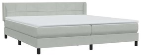 BOX SPRING ΚΡΕΒΑΤΙ ΜΕ ΣΤΡΩΜΑ ΑΝΟΙΧΤΟ ΓΚΡΙ 180X220 CM ΒΕΛΟΥΔΙΝΟ 3318165