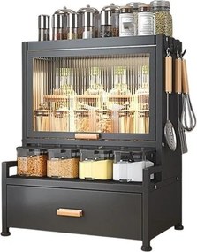 Ντουλάπι οργάνωσης κουζίνας διώροφο - 11908 - 114029 - Black