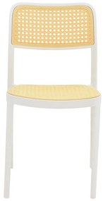 Καρέκλα Westley pakoworld pp φυσικό-λευκό  55x47x81εκ