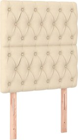 vidaXL Κρεβάτι Boxspring με Στρώμα Κρεμ 80 x 200 εκ. Υφασμάτινο