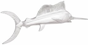 vidaXL Γλυπτική Ασημί 91 x 8 x 26 εκ Αλουμίνιο