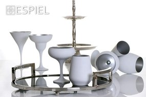 Ποτήρι Κρασιού Κολωνάτο 550ml Espiel Maya White Silver RAB321K6