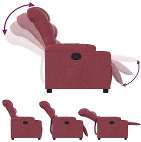 vidaXL Πολυθρόνα Ανακλινόμενη Μπορντό Υφασμάτινη