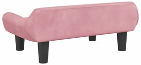 vidaXL Κρεβάτι Σκύλου Ροζ 70 x 40 x 24 εκ. Βελούδινο