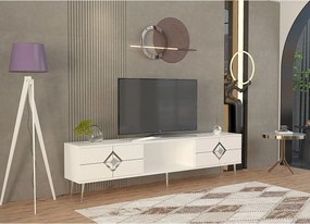 Stewehome Έπιπλο τηλεόρασης με ντουλάπι σε μοντέρνο στιλ 150x30x41 cm