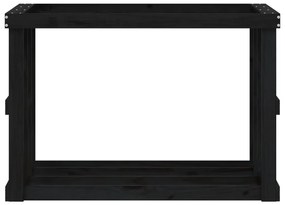 vidaXL Ξυλοθήκη Εξ. Χώρου Λευκή 108x52x74 εκ. από Μασίφ Ξύλο Πεύκου