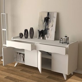 Μπουφές Sila Megapap χρώμα λευκό 140x45x72εκ.