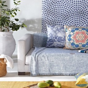 Ριχτάρι Victoria 08 Blue Kentia Πολυθρόνα 170x180cm Cotton-Polyester