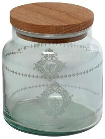 Βάζο Αποθήκευσης Με Καπάκι Helen RAB609 635ml Φ10x11cm Green Espiel Wood, Glass