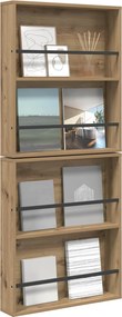vidaXL Ράφι Περιοδικών με ράφι 2 τμχ. Artisan Oak 60 x 12 x 70 εκ