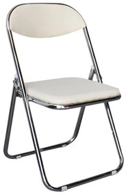 Καρέκλα Star Ε556,2 Ecru 39x39x78 cm Σετ 4τμχ Μέταλλο,PVC