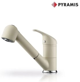 Pyramis Festivo Classic Ivory Μπαταρία Κουζίνας Πάγκου με Ντουζ