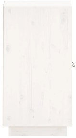 vidaXL Μπουφές Λευκό 34 x 40 x 75 εκ. από Μασίφ Ξύλο Πεύκου