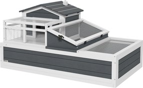 Toad House 2 Επιπέδων Εσωτερικό Εξωτερικό Μπαλκόνι Έλατο Ξύλο Γκρι