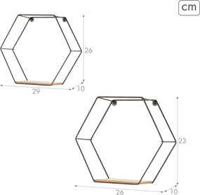 Ράφια Max Home Σίδερο Ξύλο MDF 29 X 26 X 10 CM (x6)