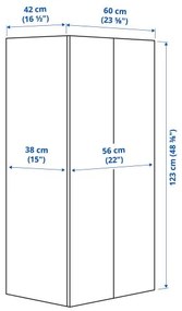 SMASTAD/PLATSA ντουλάπα, 60x42x123 cm 595.489.55