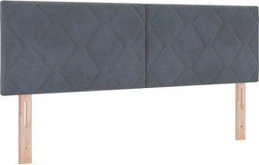 vidaXL Κεφαλάρι Σκούρο Γκρι 144 cm Βελούδο