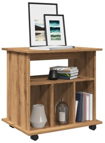 Ντουλάπι Τροχήλατο Αρτισιανή Δρυς 60x45x60 εκ. Επεξεργ. Ξύλο