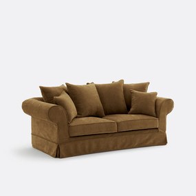 Καναπές-κρεβάτι, 2 ή 3 θέσεων, από μελανζέ πολυεστέρα, Adelia