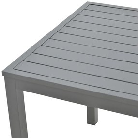 Τραπέζι Kliton  pakoworld αλουμινίου ανθρακί 80x80x74εκ - 288-000005