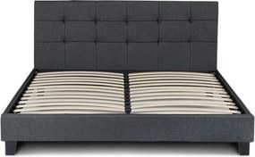 Κρεβάτι Sissy Megapap υφασμάτινο χρώμα ανθρακί 160x200εκ.