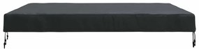vidaXL Κάλυμμα Τραπέζι Μονόχρωμο Μαύρο 122 x 122 x 15 εκ ύφασμα