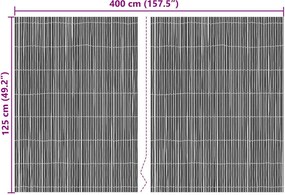 vidaXL Φράχτης Μπαμπού Φυσικό 400 x 125 cm Μπαμπού