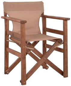 Director&#039;s chair Naxos Walnut with 2x1 Textline mocha