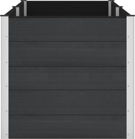 vidaXL Υπερυψωμένη Ζαρντινιέρα Μαύρο 250 x 100 x 91 cm