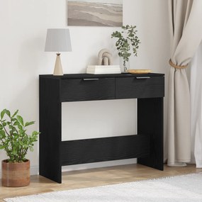vidaXL Κονσόλα Μαύρη Δρυς 90x36x75 εκ. Κατασκευασμένο ξύλο