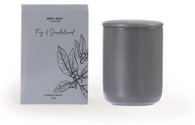 Αρωματικό Κερί Fig &amp; Sandalwood 23 200gr Grey Nef-Nef Γυαλί