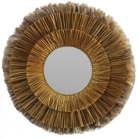 ΚΑΘΡΕΠΤΗΣ ΤΟΙΧΟΥ ΣΤΡΟΓΓΥΛΟΣ ΑΠΟ MENDONG ΚΑΙ ΑΜΠΑΚΑ ΦΥΣΙΚΟ-ΧΡΥΣΟ 80x4x80Yεκ.HM7797