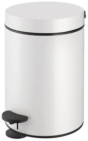 Χαρτοδοχείο 12lt  Ø25x40 εκ. White Mat Sanco Waste Bins 90611-M101