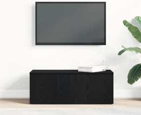 vidaXL Κάβα τηλεόρασης σε Μαύρη Δρυς 80x34x30 εκ από Επεξεργασμένο ξύλο