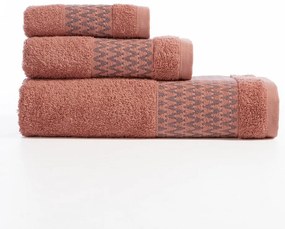 Πετσέτες Fonteste (Σετ 3τμχ) Peach Nef-Nef Homeware Σετ Πετσέτες 70x140cm 100% Βαμβάκι