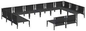 vidaXL Σετ Καναπέ Κήπου 12 pcs Ανθρακί Ατσάλι
