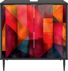 vidaXL Ντουλάπι Μπάνιου HEESCH Μαύρη Δρυς 60 x 40 x 61 εκ
