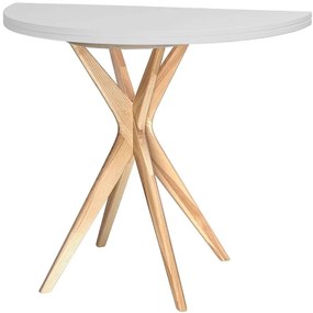 Τραπέζι Επεκτεινόμενο Jubi JUBITLEXHR8 Φ100x75cm Natural-Pearl Grey Mdf, Wood
