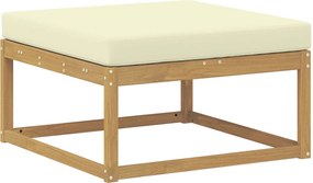 vidaXL Σειρά Καναπέ Εξωτερικού 4 pcs Λευκό και Κρεμ Πολυεστέρας