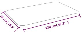 vidaXL Προστατευτικό Δαπέδου για Laminate Δάπεδο ή Χαλί 75 x 120 εκ.