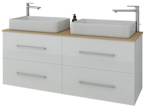 Bathroom Βench with sink Torino 120 Λευκό