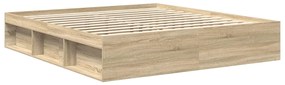 vidaXL Πλαίσιο Κρεβατιού Sonoma Δρυς 180 x 200 εκ. Super King